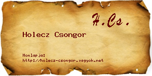 Holecz Csongor névjegykártya