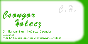 csongor holecz business card
